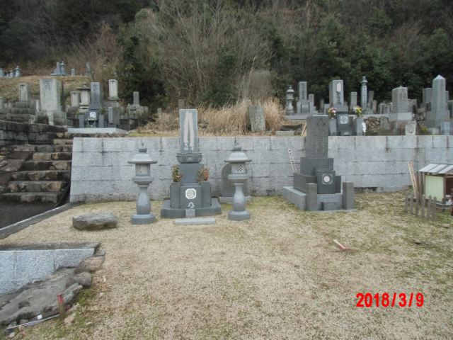 リフォームした墓地にお墓を設置しました